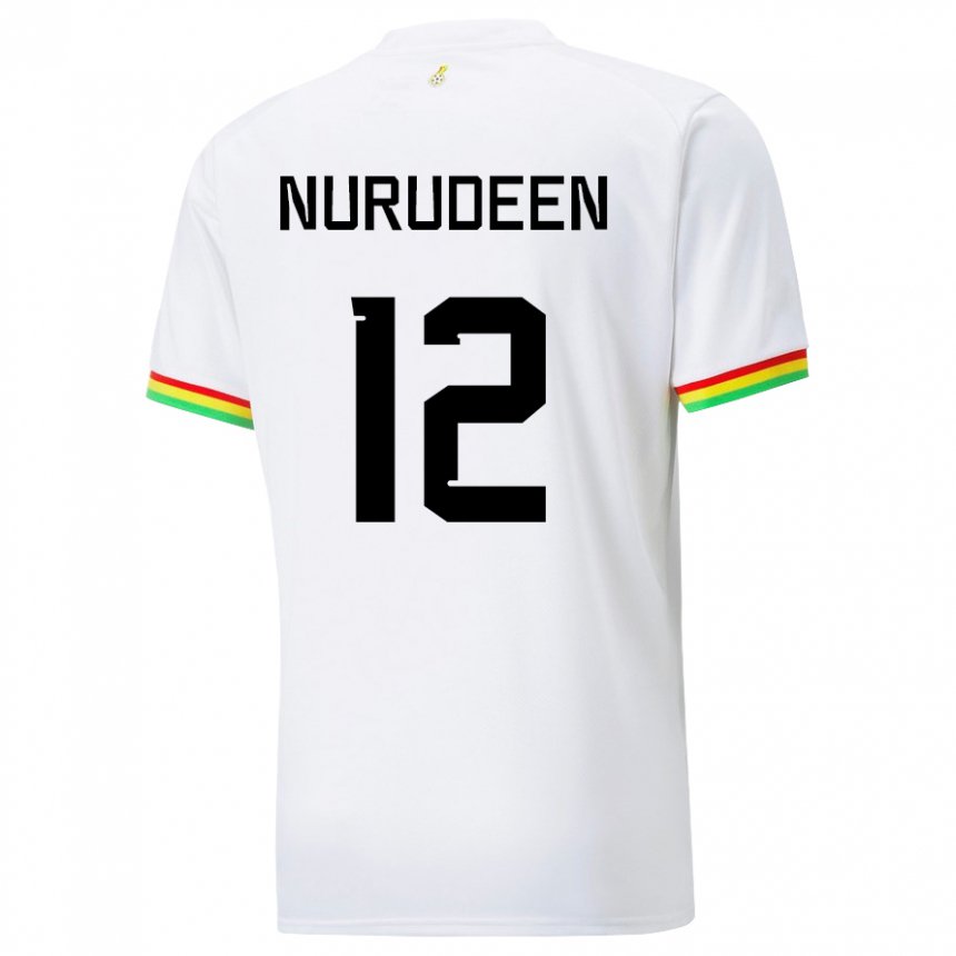 Gyermek Ghánai Abdul Nurudeen #12 Fehér Hazai Jersey 22-24 Mez Póló Ing