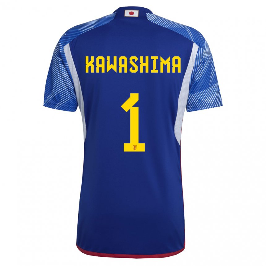 Gyermek Japán Eiji Kawashima #1 Királykék Hazai Jersey 22-24 Mez Póló Ing