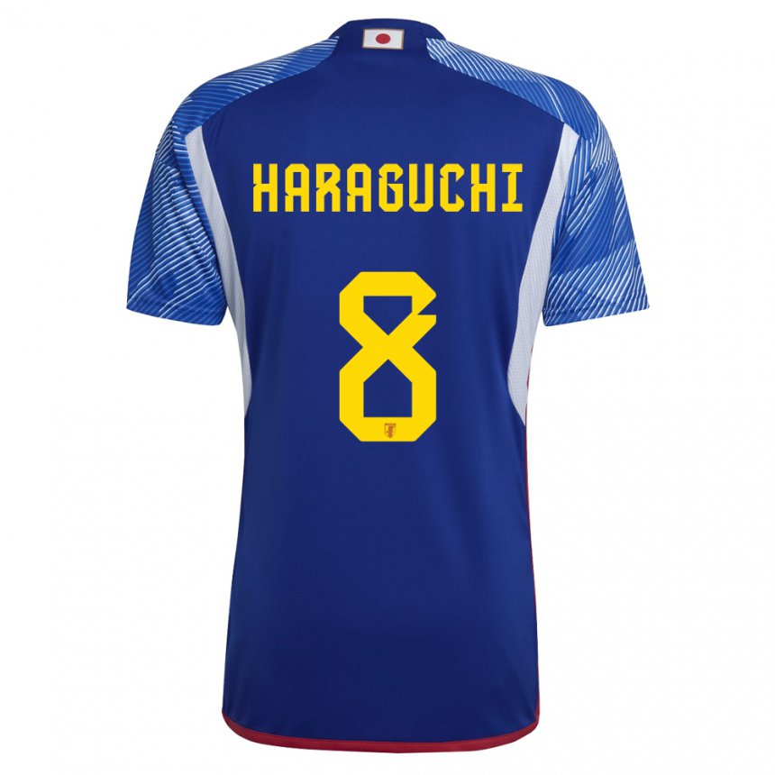 Gyermek Japán Genki Haraguchi #8 Királykék Hazai Jersey 22-24 Mez Póló Ing