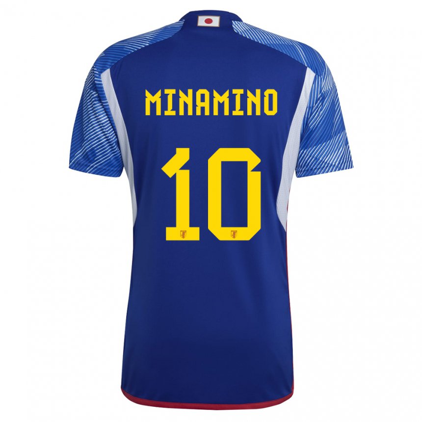 Gyermek Japán Takumi Minamino #10 Királykék Hazai Jersey 22-24 Mez Póló Ing