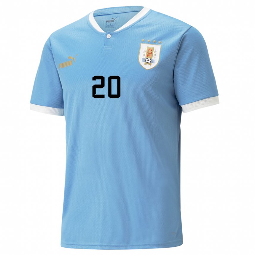 Gyermek Uruguayi Diego Rossi #20 Kék Hazai Jersey 22-24 Mez Póló Ing