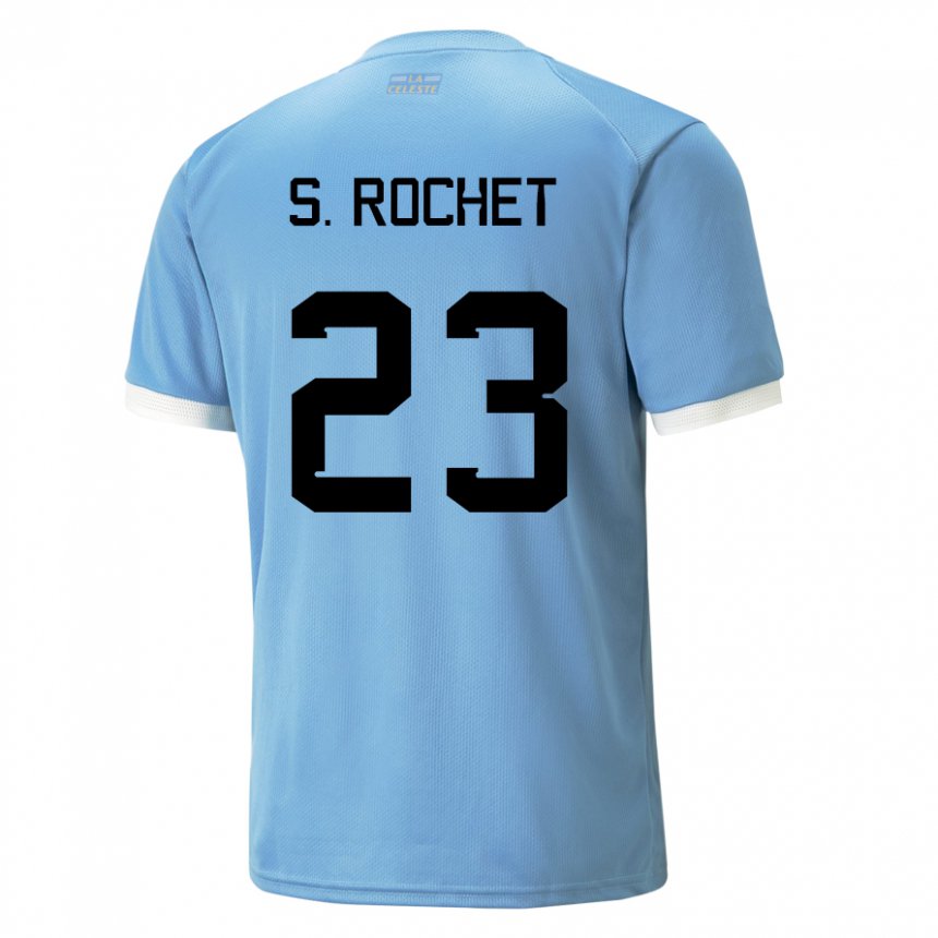 Gyermek Uruguayi Sergio Rochet #23 Kék Hazai Jersey 22-24 Mez Póló Ing