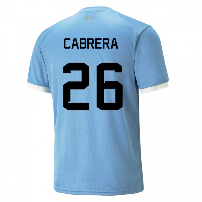 Gyermek Uruguayi Leandro Cabrera #26 Kék Hazai Jersey 22-24 Mez Póló Ing