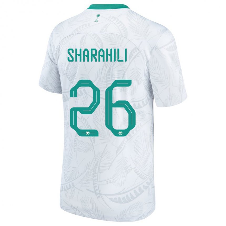 Gyermek Szaúd-arábiai Riyadh Sharahili #26 Fehér Hazai Jersey 22-24 Mez Póló Ing