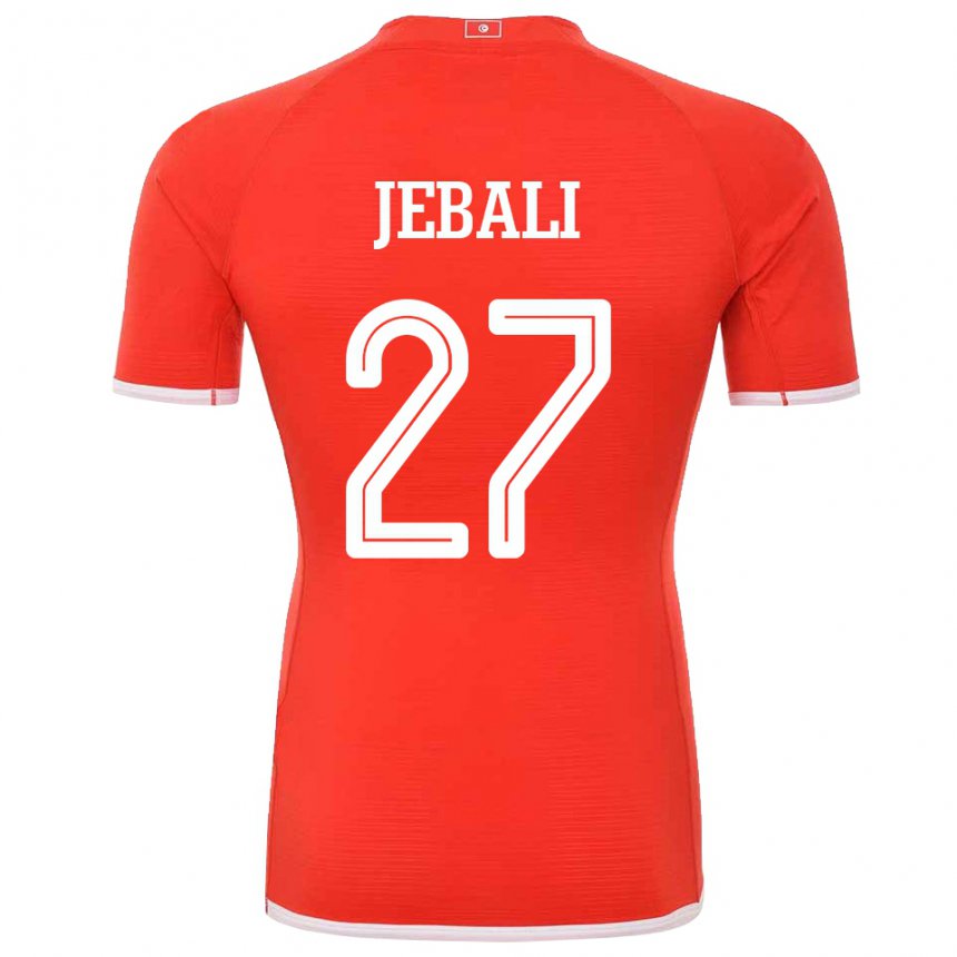 Gyermek Tunéziai Issam Jebali #27 Piros Hazai Jersey 22-24 Mez Póló Ing