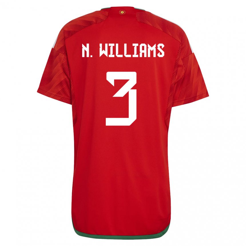 Gyermek Walesi Neco Williams #3 Piros Hazai Jersey 22-24 Mez Póló Ing