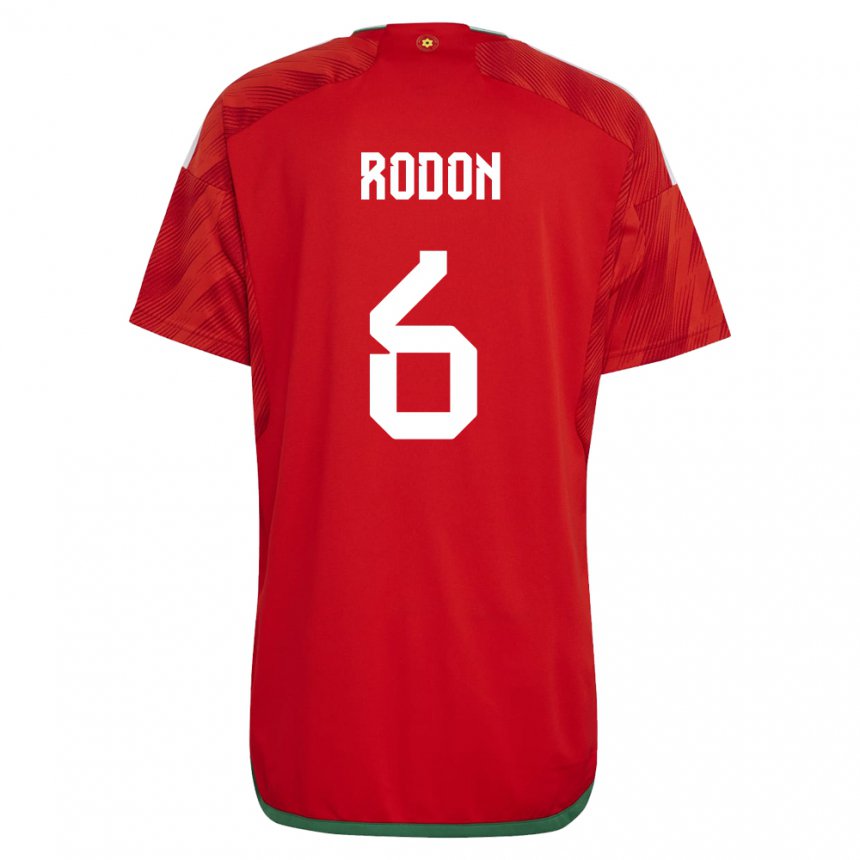 Gyermek Walesi Joe Rodon #6 Piros Hazai Jersey 22-24 Mez Póló Ing