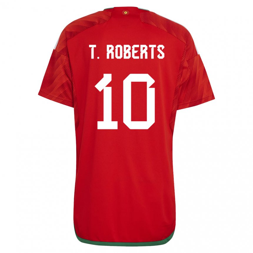 Gyermek Walesi Tyler Roberts #10 Piros Hazai Jersey 22-24 Mez Póló Ing