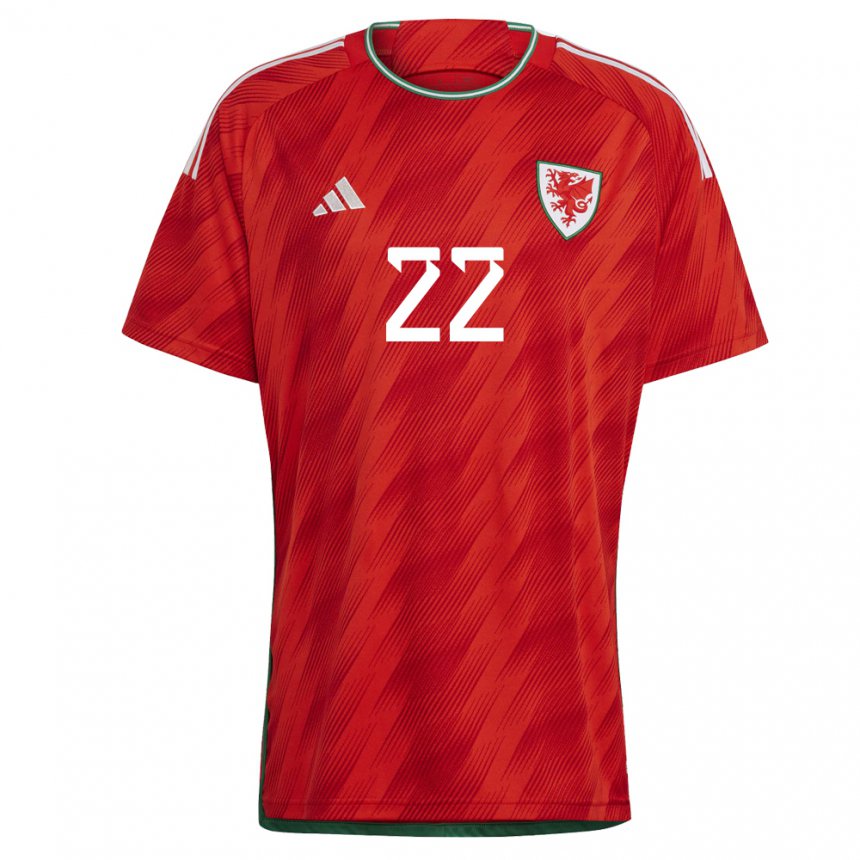 Gyermek Walesi Sorba Thomas #22 Piros Hazai Jersey 22-24 Mez Póló Ing