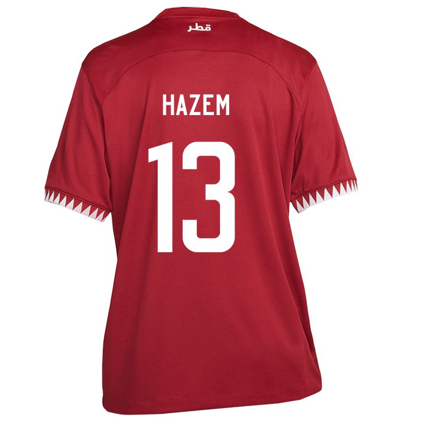 Gyermek Katari Hazem Shehata #13 Gesztenyebarna Hazai Jersey 22-24 Mez Póló Ing