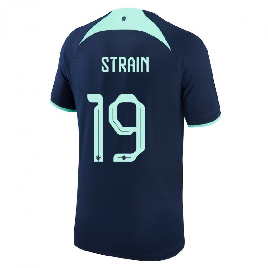 Gyermek Ausztrál Ryan Strain #19 Sötétkék Idegenbeli Jersey 22-24 Mez Póló Ing