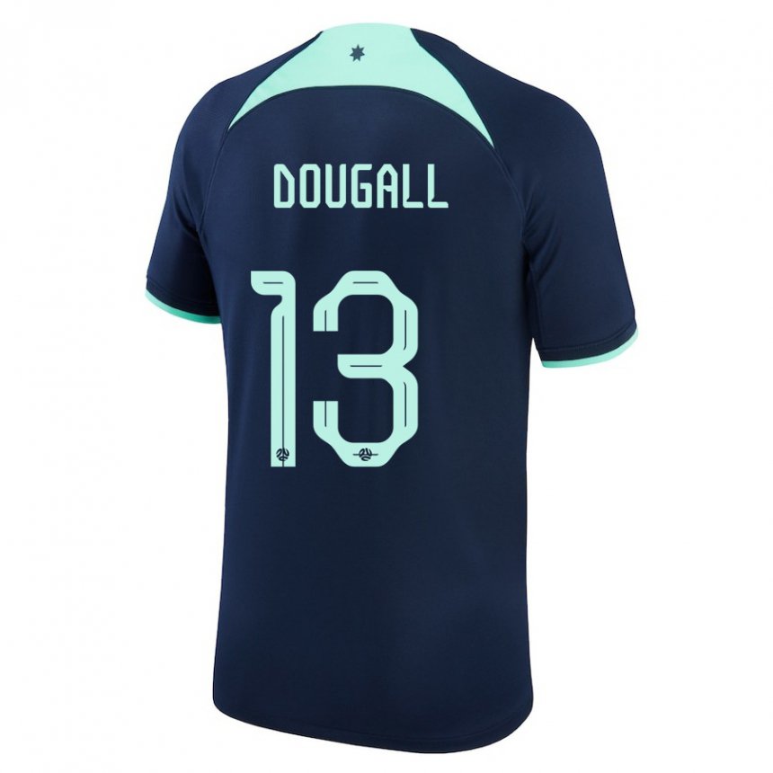 Gyermek Ausztrál Kenny Dougall #13 Sötétkék Idegenbeli Jersey 22-24 Mez Póló Ing