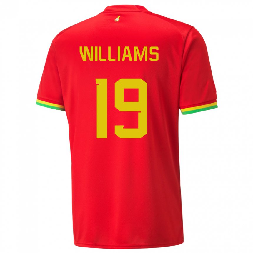 Gyermek Ghánai Inaki Williams #19 Piros Idegenbeli Jersey 22-24 Mez Póló Ing