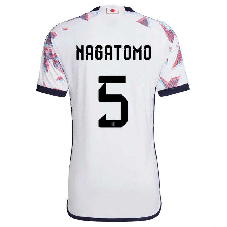 Gyermek Japán Yuto Nagatomo #5 Fehér Idegenbeli Jersey 22-24 Mez Póló Ing