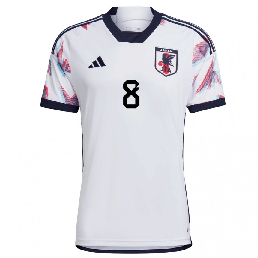 Gyermek Japán Genki Haraguchi #8 Fehér Idegenbeli Jersey 22-24 Mez Póló Ing