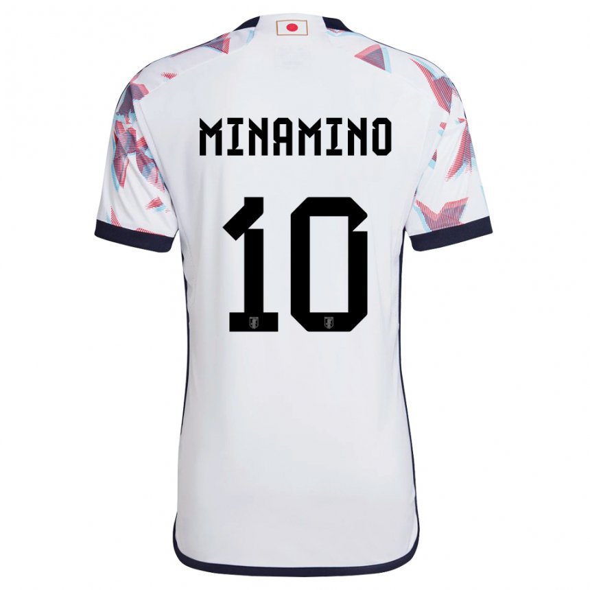 Gyermek Japán Takumi Minamino #10 Fehér Idegenbeli Jersey 22-24 Mez Póló Ing