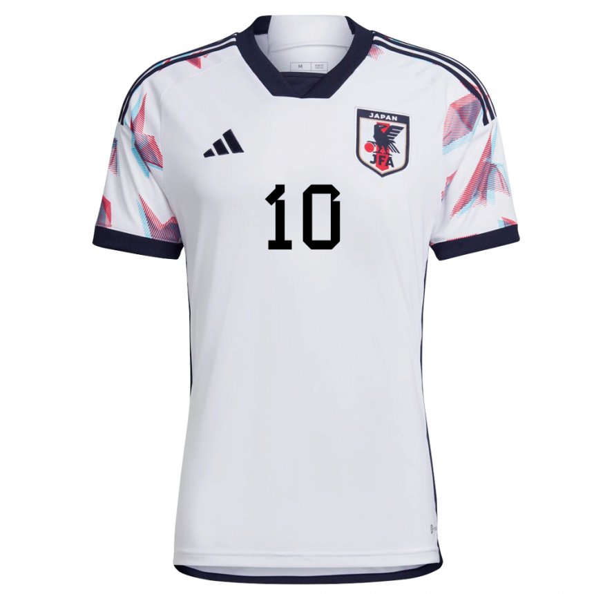 Gyermek Japán Takumi Minamino #10 Fehér Idegenbeli Jersey 22-24 Mez Póló Ing