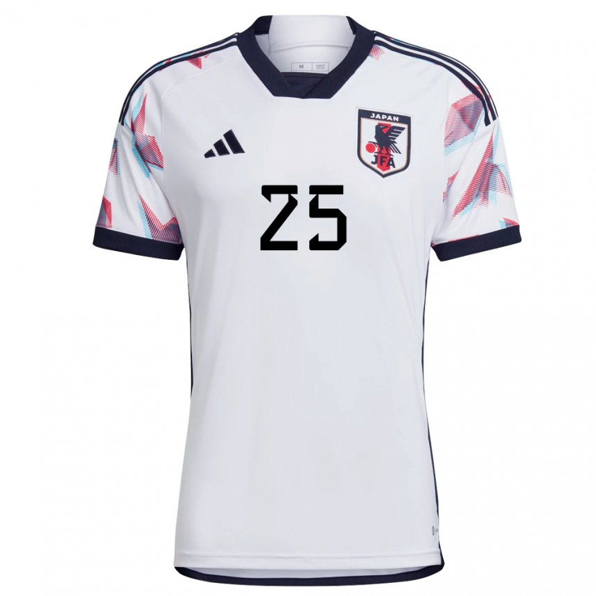 Gyermek Japán Daizen Maeda #25 Fehér Idegenbeli Jersey 22-24 Mez Póló Ing