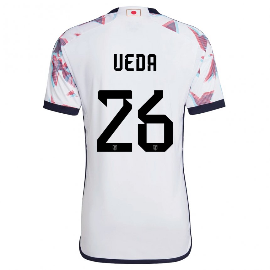 Gyermek Japán Ayase Ueda #26 Fehér Idegenbeli Jersey 22-24 Mez Póló Ing