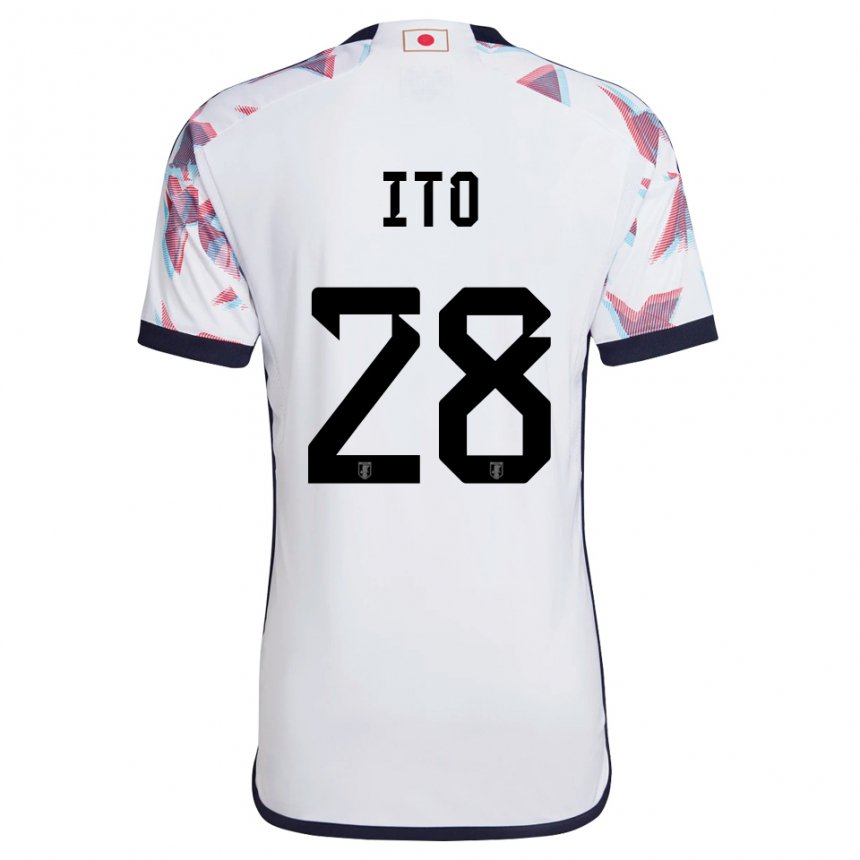 Gyermek Japán Hiroki Ito #28 Fehér Idegenbeli Jersey 22-24 Mez Póló Ing