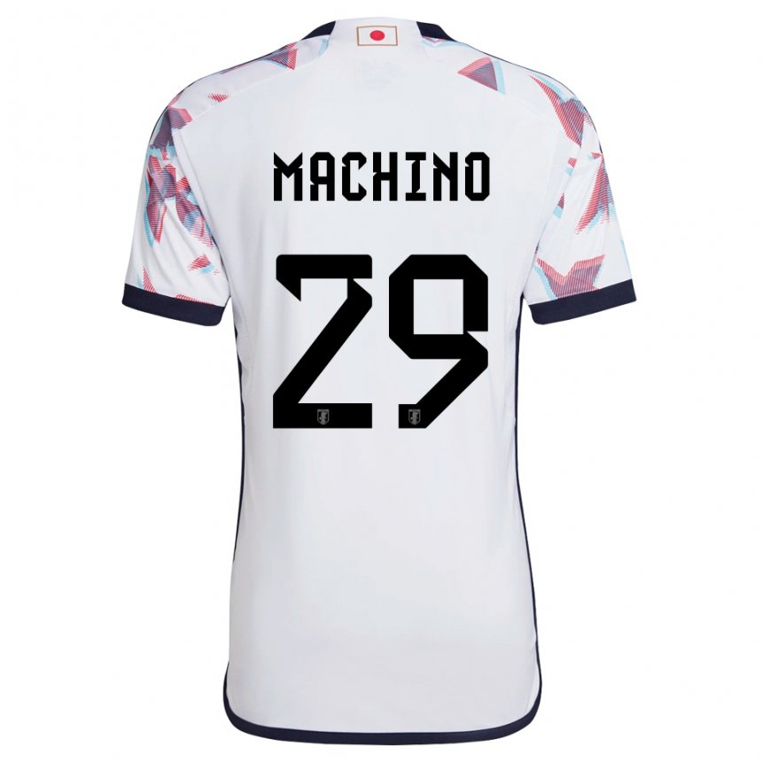 Gyermek Japán Shuto Machino #29 Fehér Idegenbeli Jersey 22-24 Mez Póló Ing