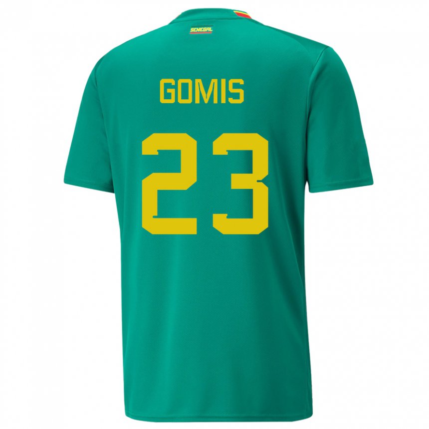 Gyermek Szenegáli Alfred Gomis #23 Zöld Idegenbeli Jersey 22-24 Mez Póló Ing