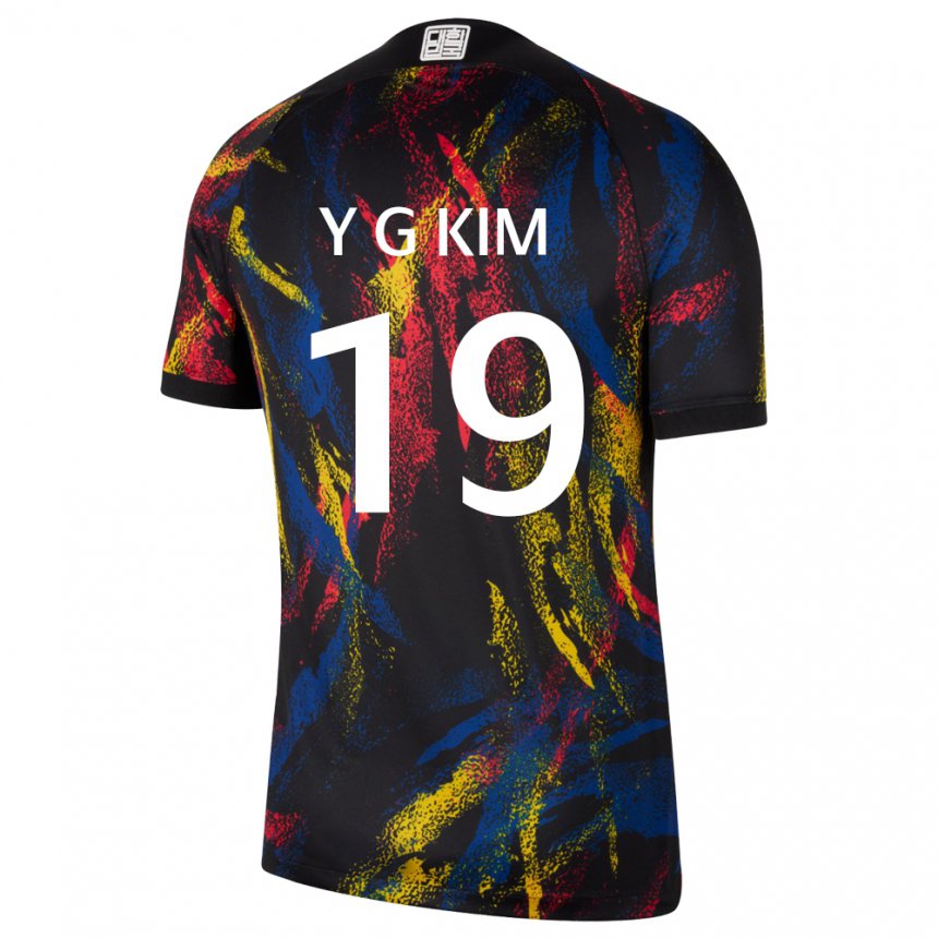 Gyermek Dél-koreai Young-gwon Kim #19 Sokszínű Idegenbeli Jersey 22-24 Mez Póló Ing