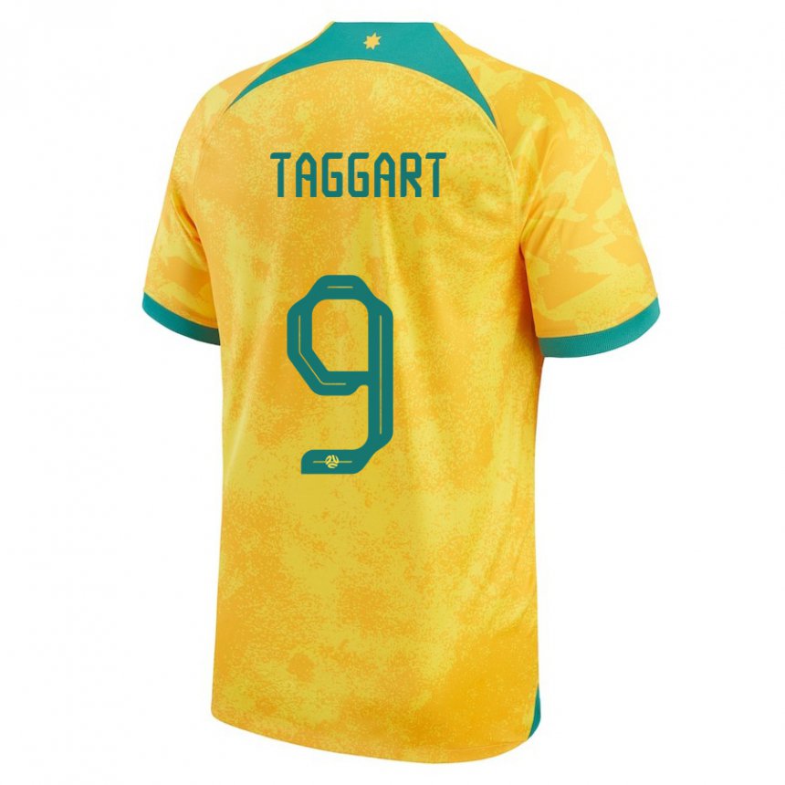 Férfi Ausztrál Adam Taggart #9 Aranysárga Hazai Jersey 22-24 Mez Póló Ing