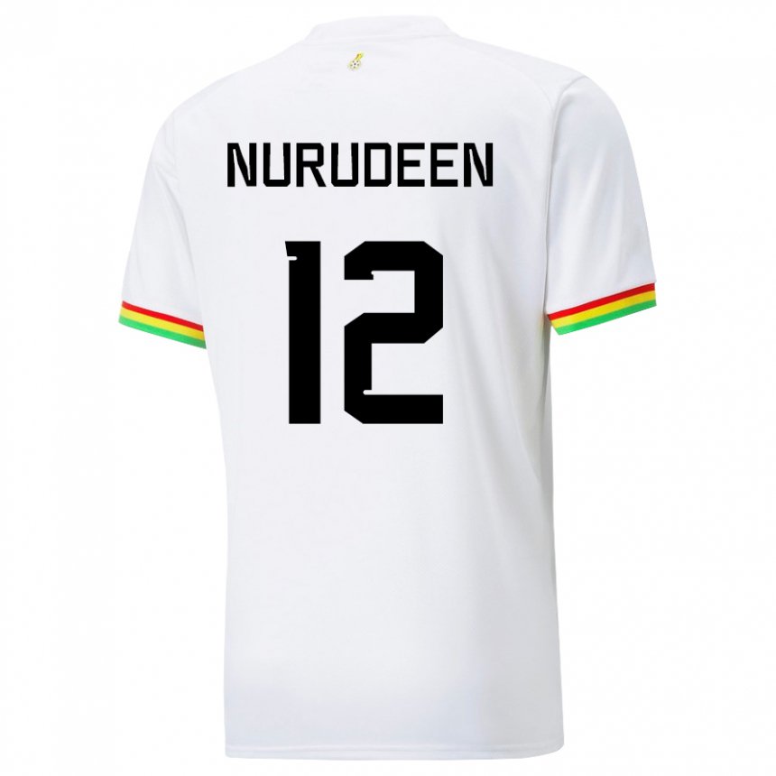 Férfi Ghánai Abdul Nurudeen #12 Fehér Hazai Jersey 22-24 Mez Póló Ing