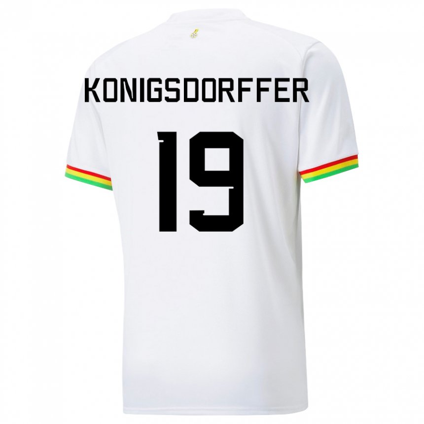 Férfi Ghánai Ransford-yeboah Konigsdorffer #19 Fehér Hazai Jersey 22-24 Mez Póló Ing