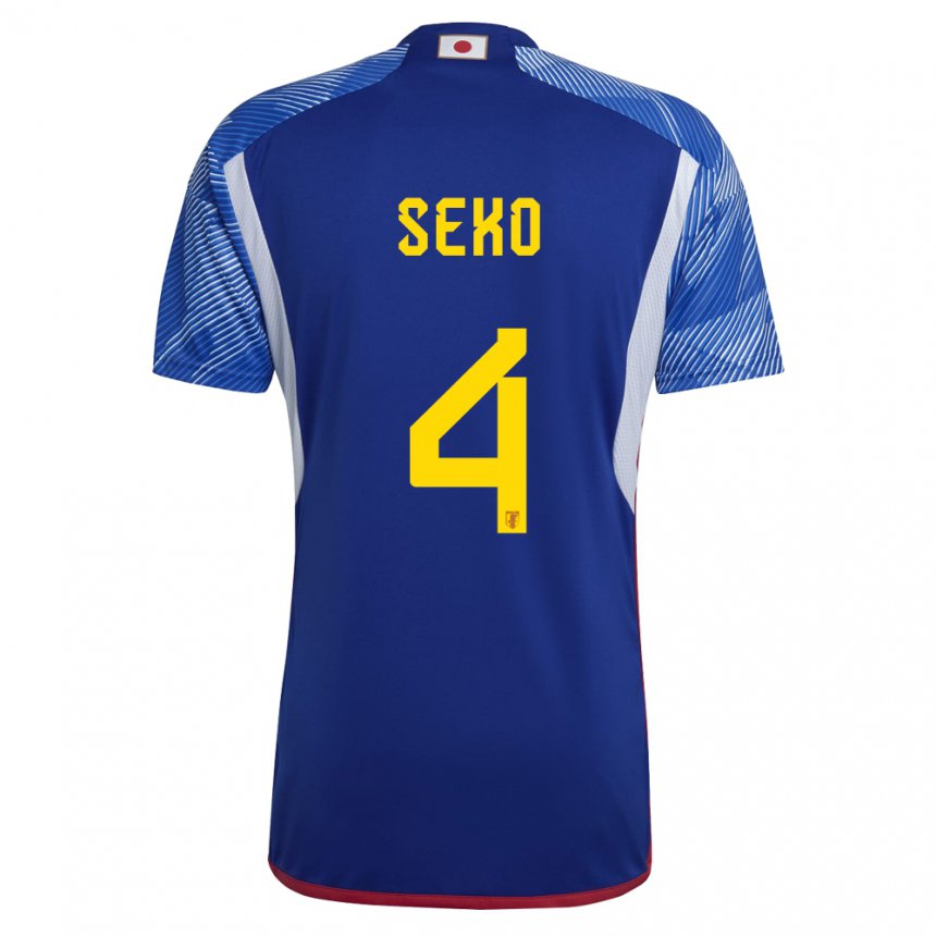 Férfi Japán Ayumu Seko #4 Királykék Hazai Jersey 22-24 Mez Póló Ing