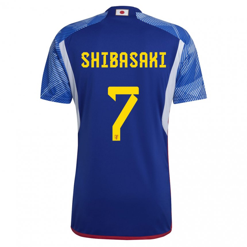 Férfi Japán Gaku Shibasaki #7 Királykék Hazai Jersey 22-24 Mez Póló Ing