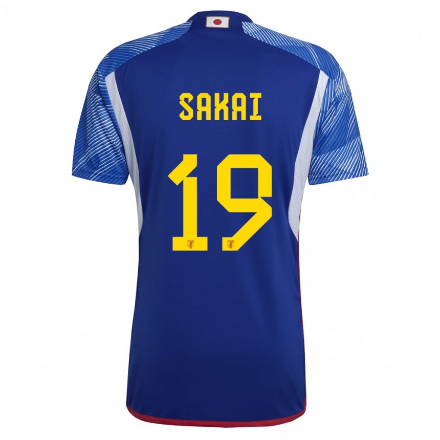 Férfi Japán Hiroki Sakai #19 Királykék Hazai Jersey 22-24 Mez Póló Ing