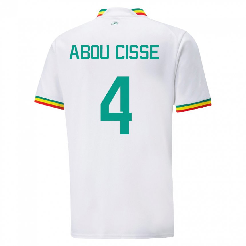 Férfi Szenegáli Pape Abou Cisse #4 Fehér Hazai Jersey 22-24 Mez Póló Ing