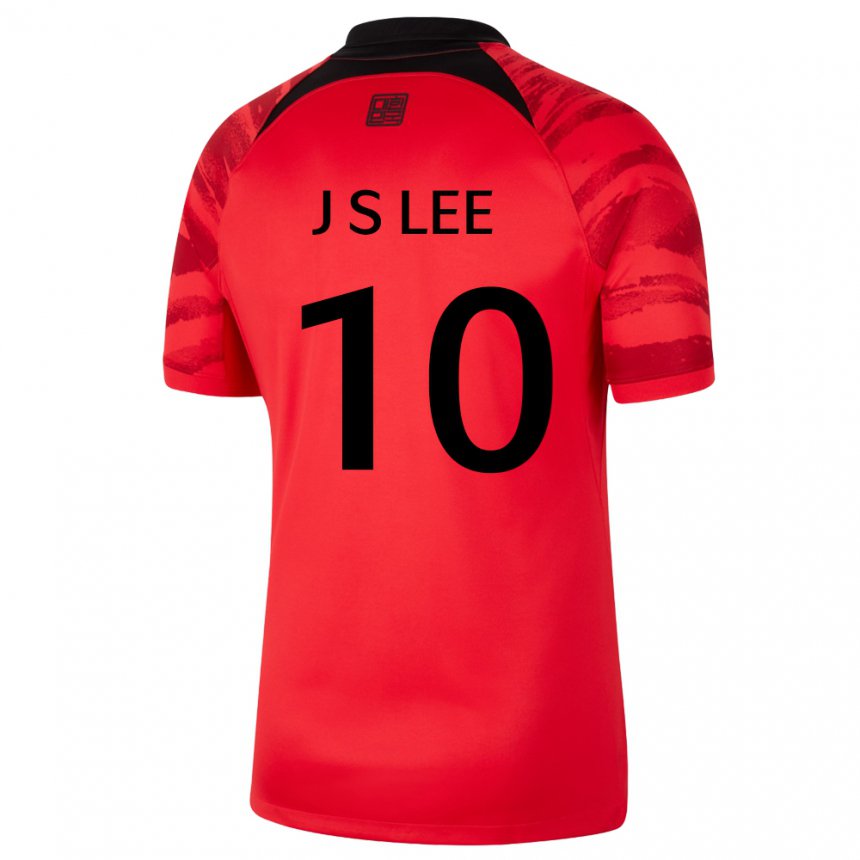 Férfi Dél-koreai Jae-sung Lee #10 Piros Fekete Hazai Jersey 22-24 Mez Póló Ing