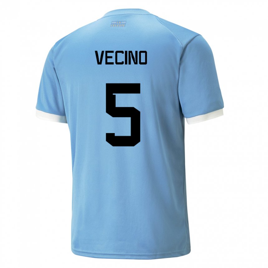 Férfi Uruguayi Matias Vecino #5 Kék Hazai Jersey 22-24 Mez Póló Ing