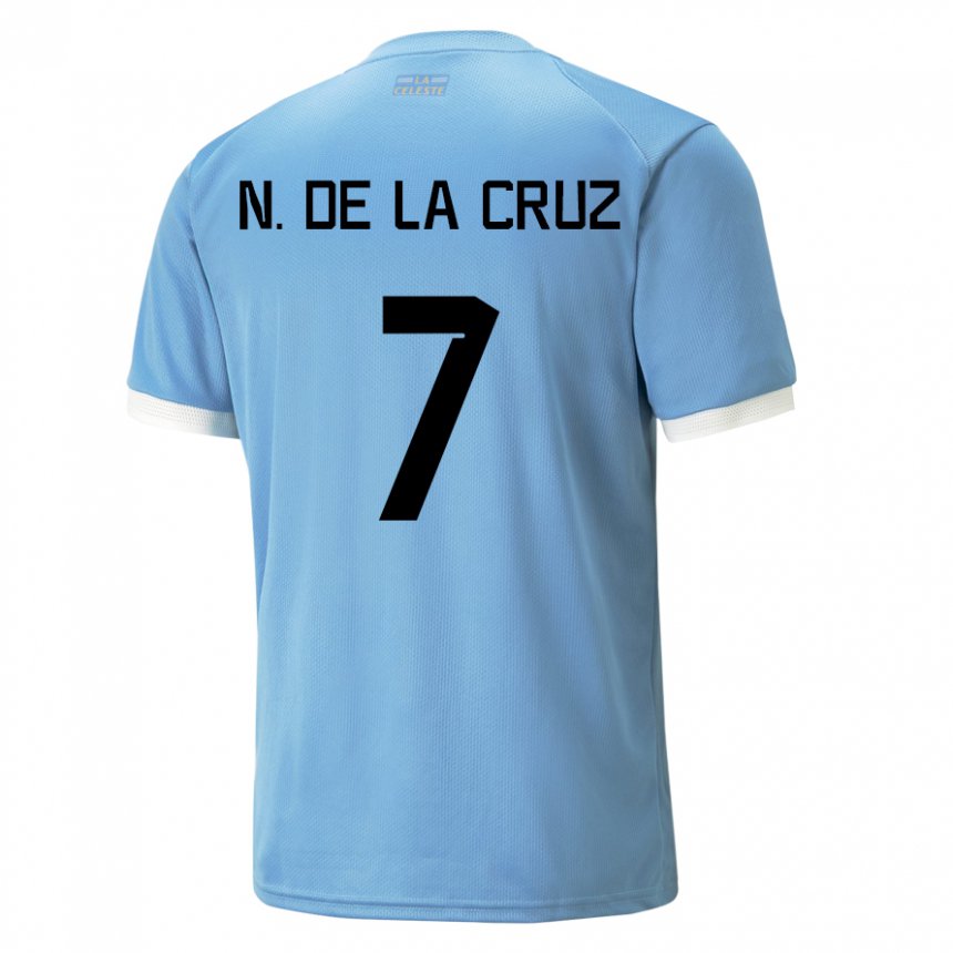 Férfi Uruguayi Nicolas De La Cruz #7 Kék Hazai Jersey 22-24 Mez Póló Ing