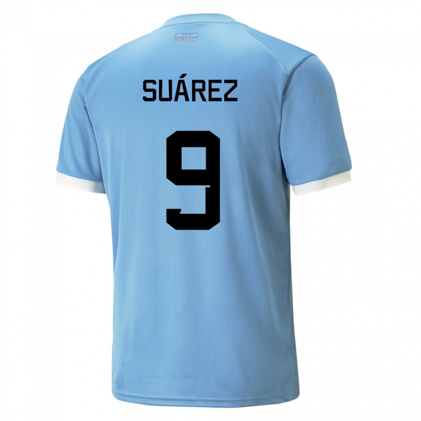 Férfi Uruguayi Luis Suarez #9 Kék Hazai Jersey 22-24 Mez Póló Ing