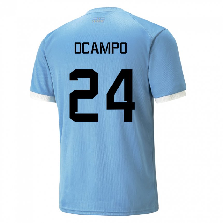 Férfi Uruguayi Brian Ocampo #24 Kék Hazai Jersey 22-24 Mez Póló Ing