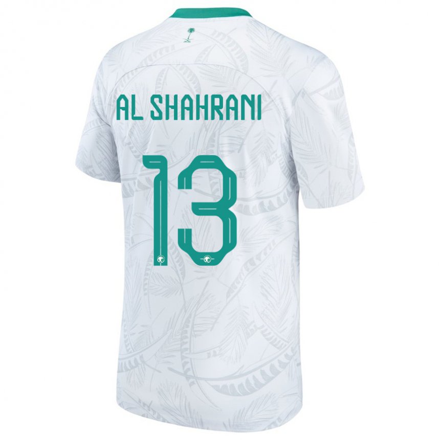Férfi Szaúd-arábiai Yaseer Al Shahrani #13 Fehér Hazai Jersey 22-24 Mez Póló Ing
