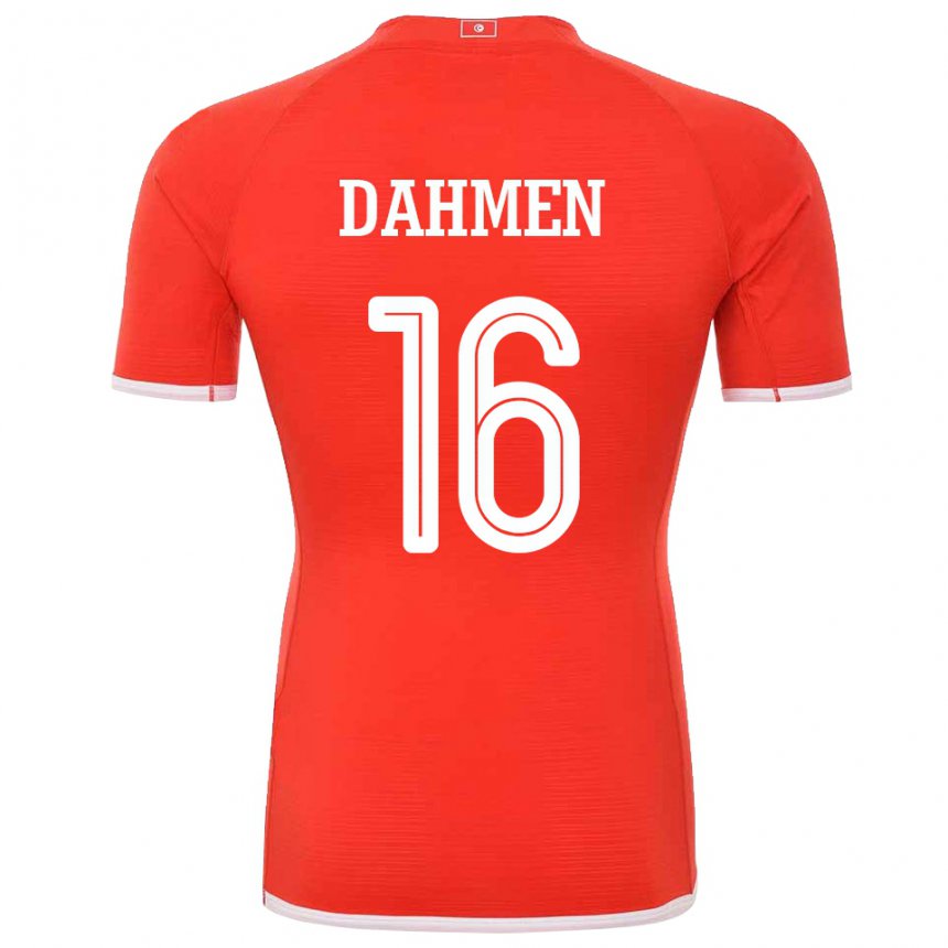 Férfi Tunéziai Aymen Dahmen #16 Piros Hazai Jersey 22-24 Mez Póló Ing