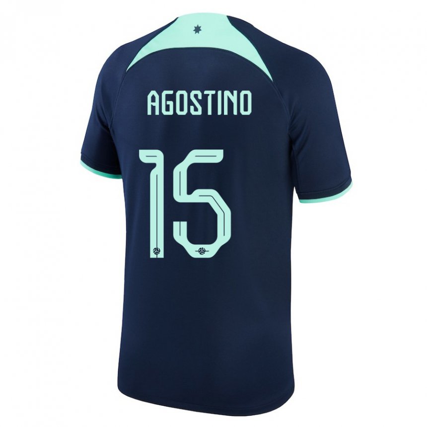 Férfi Ausztrál Nick D'agostino #15 Sötétkék Idegenbeli Jersey 22-24 Mez Póló Ing