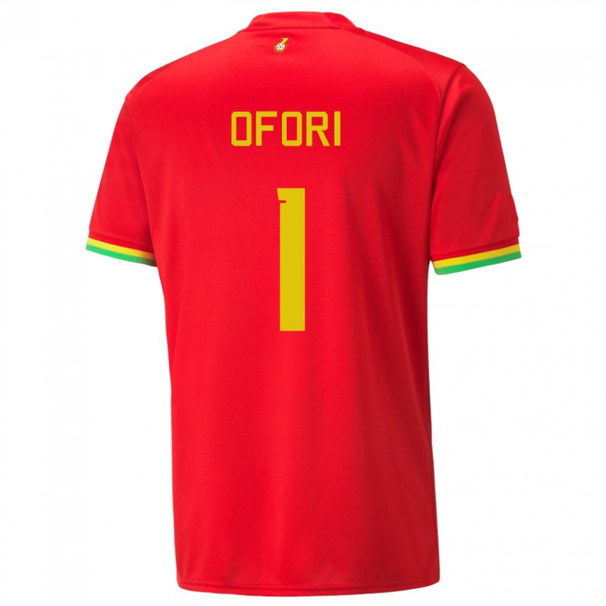 Férfi Ghánai Richard Ofori #1 Piros Idegenbeli Jersey 22-24 Mez Póló Ing