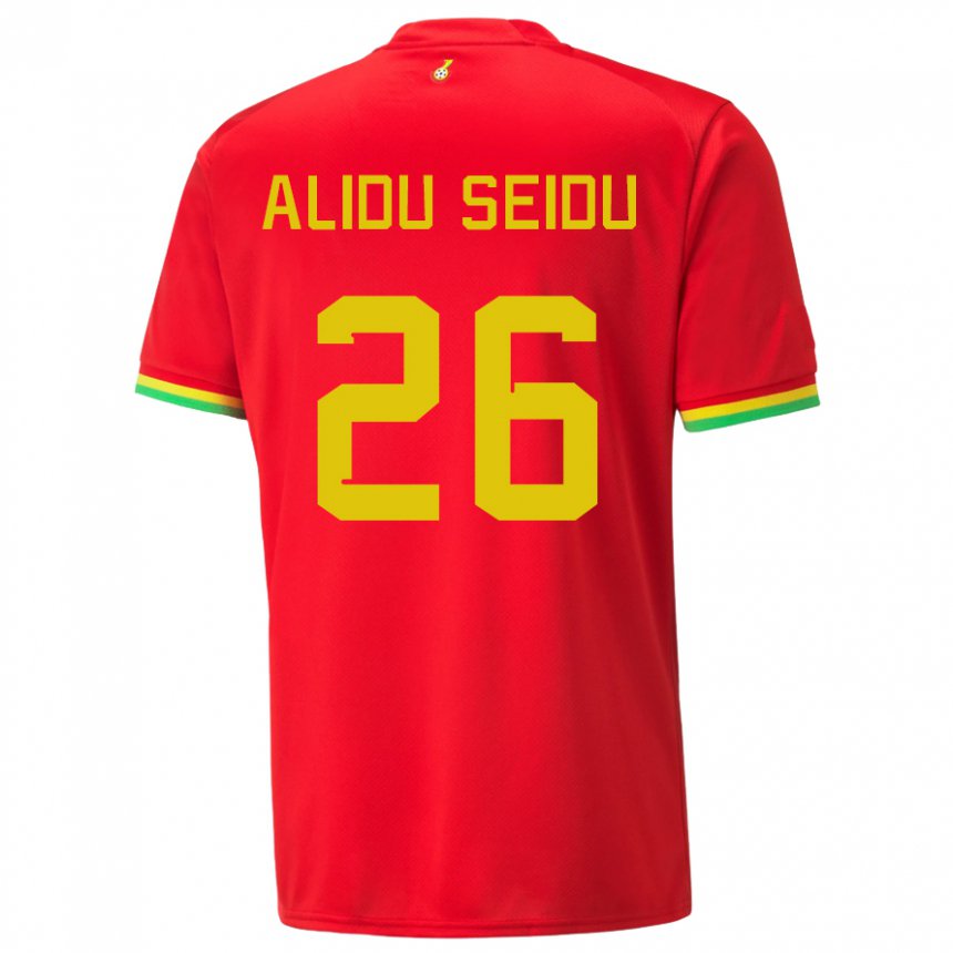 Férfi Ghánai Alidu Seidu #26 Piros Idegenbeli Jersey 22-24 Mez Póló Ing