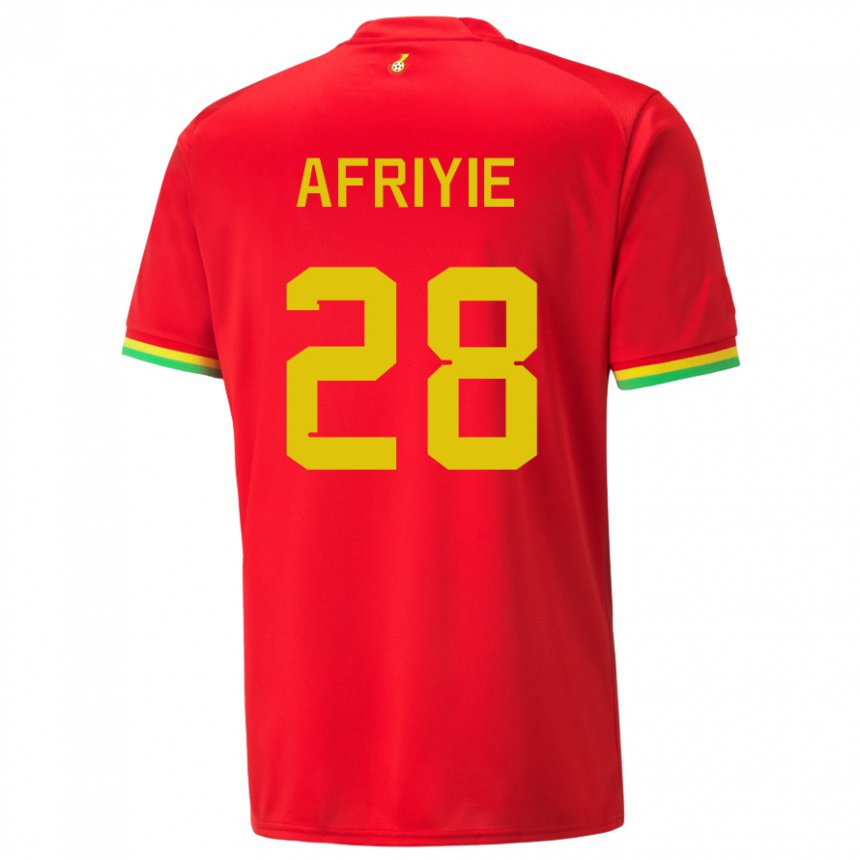 Férfi Ghánai Daniel Afriyie #28 Piros Idegenbeli Jersey 22-24 Mez Póló Ing