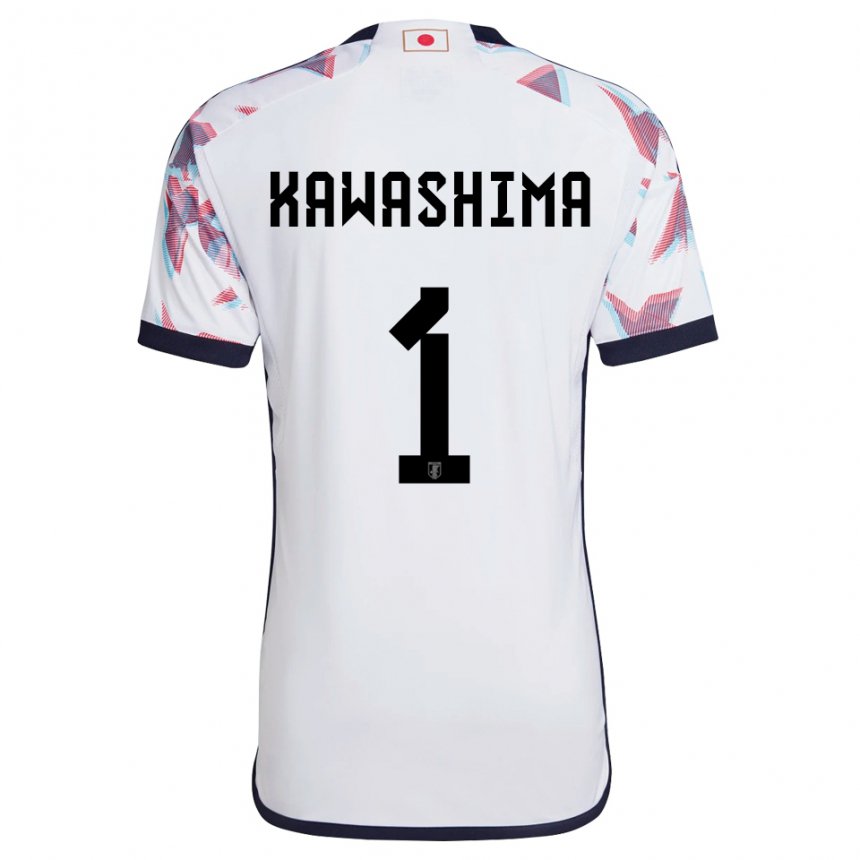 Férfi Japán Eiji Kawashima #1 Fehér Idegenbeli Jersey 22-24 Mez Póló Ing