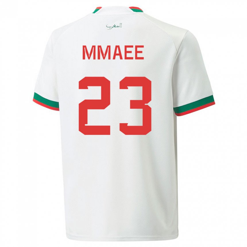 Férfi Marokkói Ryan Mmaee #23 Fehér Idegenbeli Jersey 22-24 Mez Póló Ing