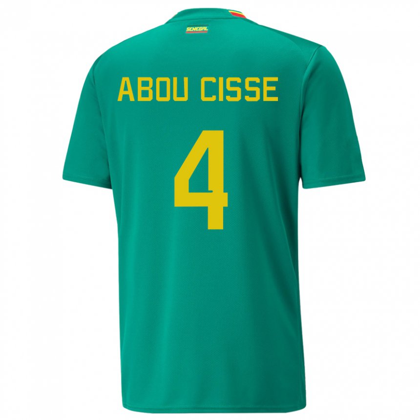 Férfi Szenegáli Pape Abou Cisse #4 Zöld Idegenbeli Jersey 22-24 Mez Póló Ing