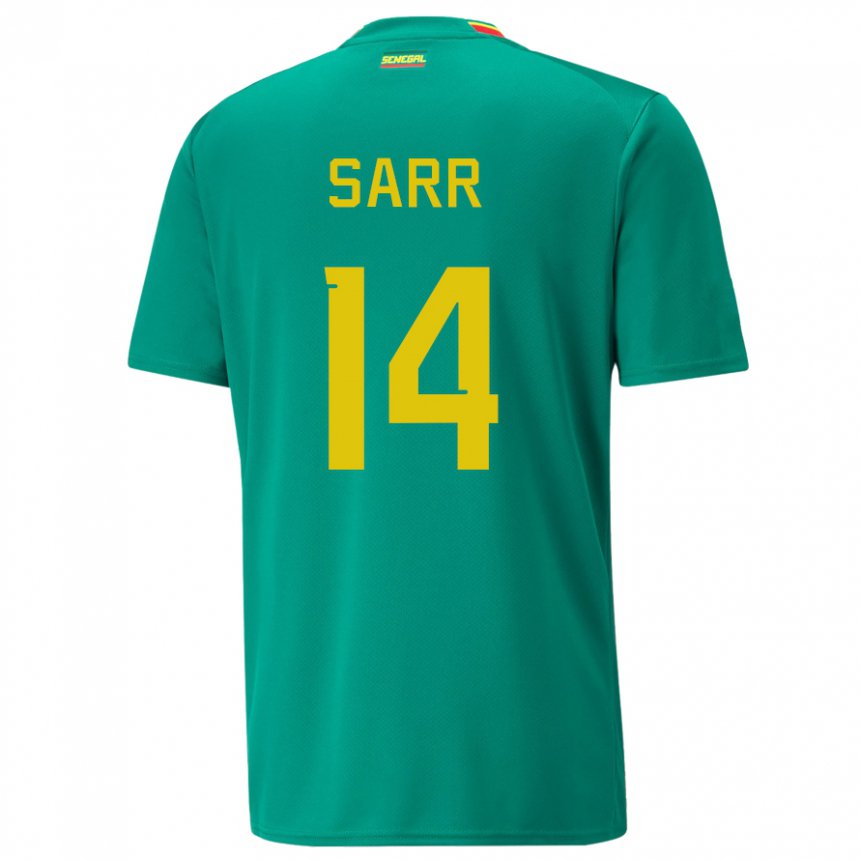 Férfi Szenegáli Pape Sarr #14 Zöld Idegenbeli Jersey 22-24 Mez Póló Ing