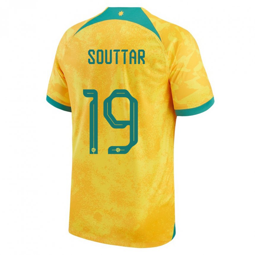 Női Ausztrál Harry Souttar #19 Aranysárga Hazai Jersey 22-24 Mez Póló Ing